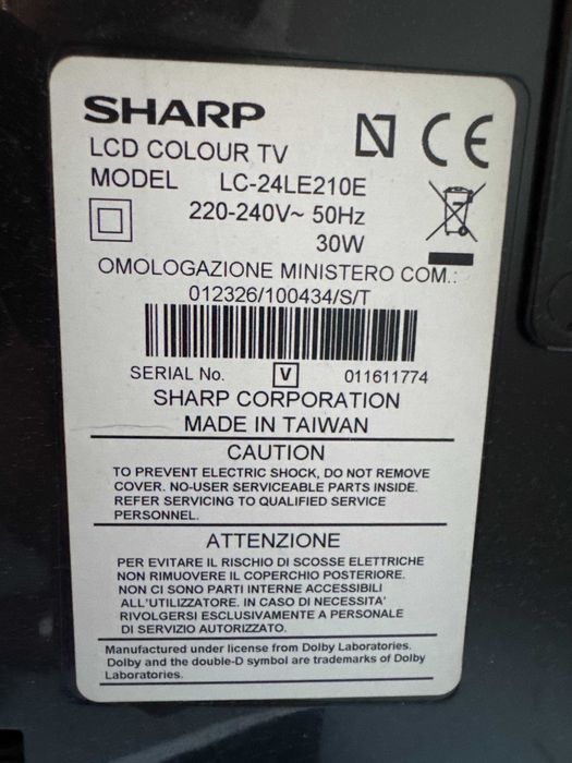 Sharp Aquos - telewizor 24 cale