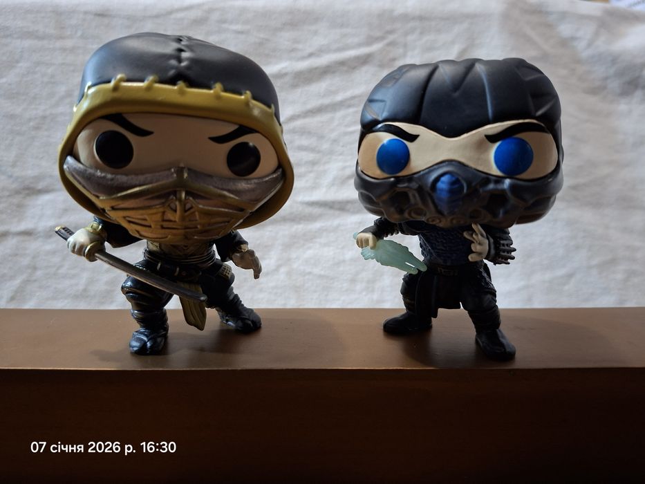 Фигурки Мортал Комбат Mortal Kombat Скорпион Саб-зиро поп pop