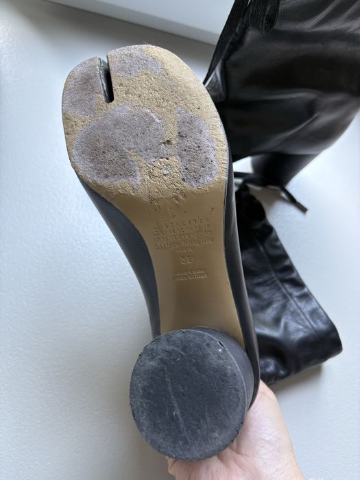 MAISON MARGIELA Чорні шкіряні ботильйони оригінал  Табі