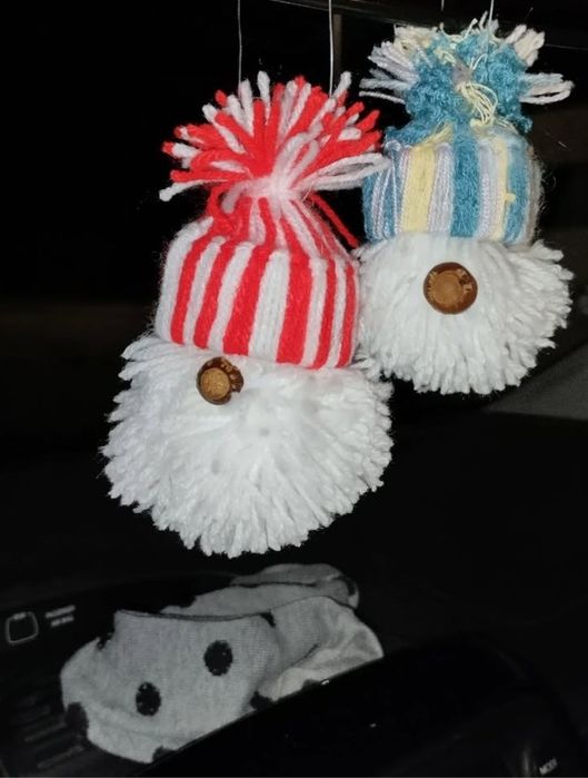 Enfeites de natal feitos à mão