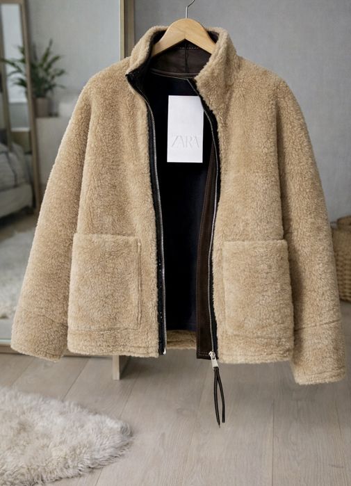 Шубка дублянка Тедді меховушка шерпа Zara