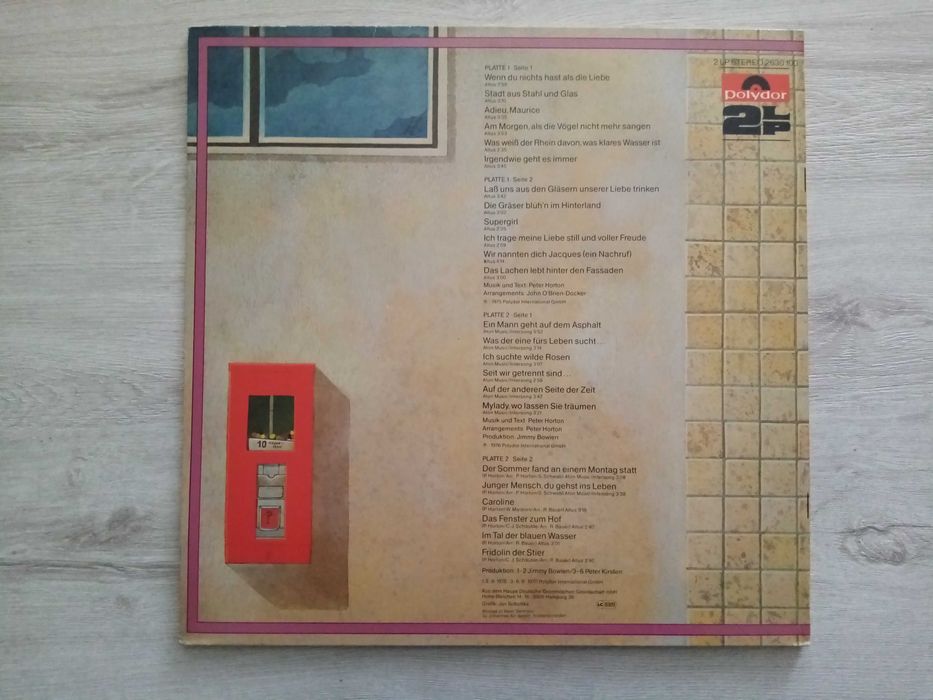 Peter Horton Liederbuch 2xLP Winyl  EX