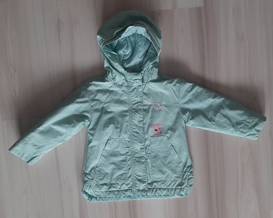 Cieplejsza kurtka przejściowa Błękitna Peppa r.116