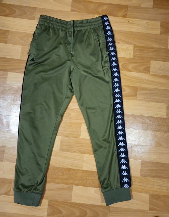 Спортивні штани Kappa з лампасами. Зелені оливкові