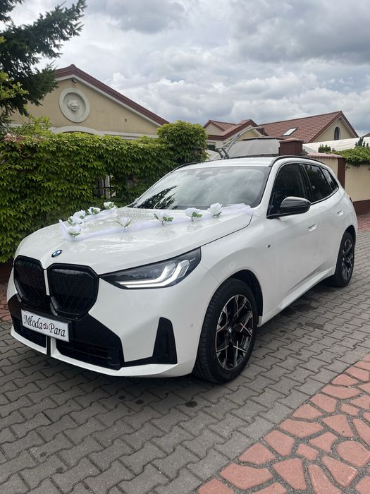 Auto do ślubu wesele białe nowe BMW X3