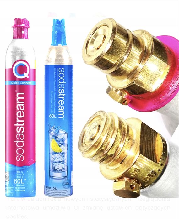 Butla z gazem rozowa i niebieska