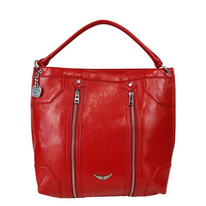 Zadig & Voltaire Damska torba typu tote Bag Czerwona skórzana torba skórzana torebka ACS6404