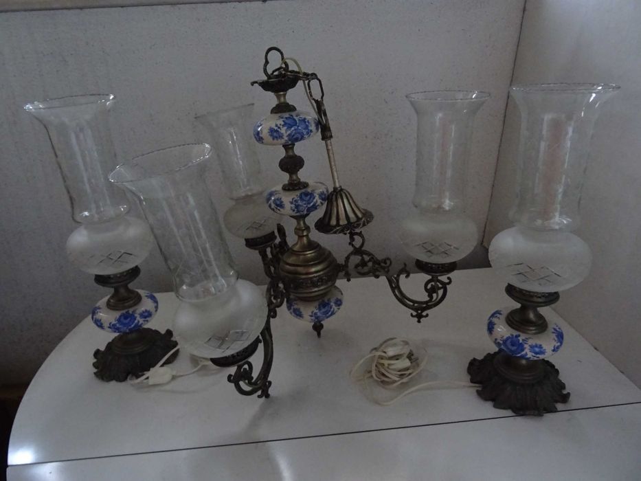 Conjunto Candeeiros Abat Jours Quarto Antigos Vintage