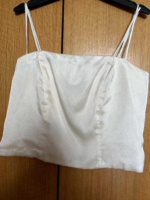 Top pérola em chiffon – Design exclusivo Cristina Lopes | Tamanho M