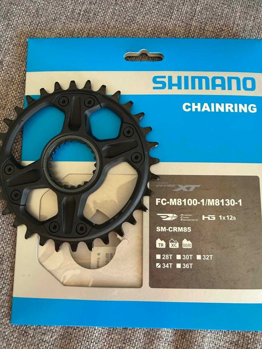 zębatki SHIMANO XT FC-M8100 32t 12s plus dwie deckas 34T i 36 T