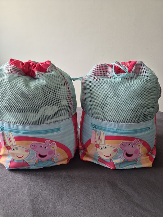 Zestaw dwóch nowych worków plecaków na buty kapcie Świnka Peppa  Vadobag