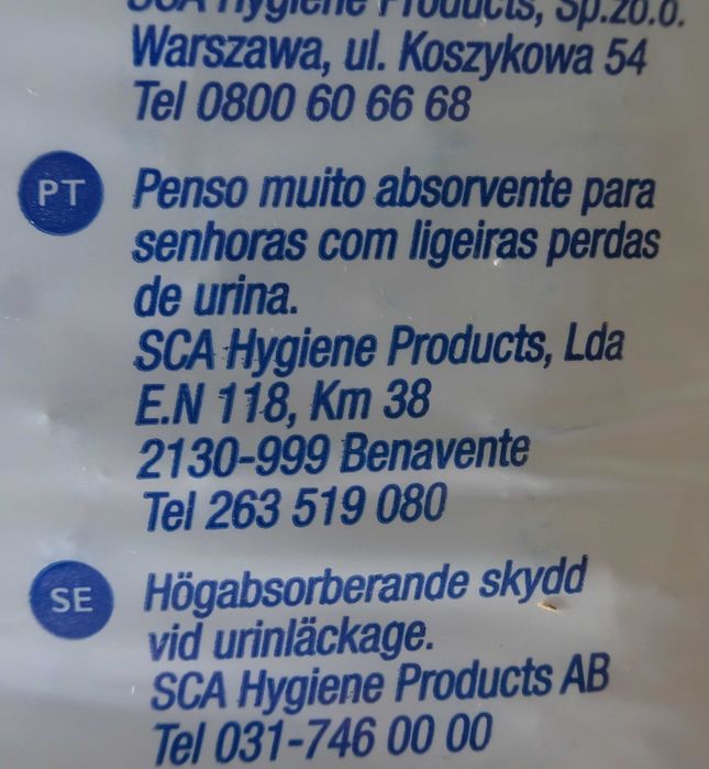 Pensos Senhora Tena Lady Extra Odour Control 13 cm - 24 Unidades