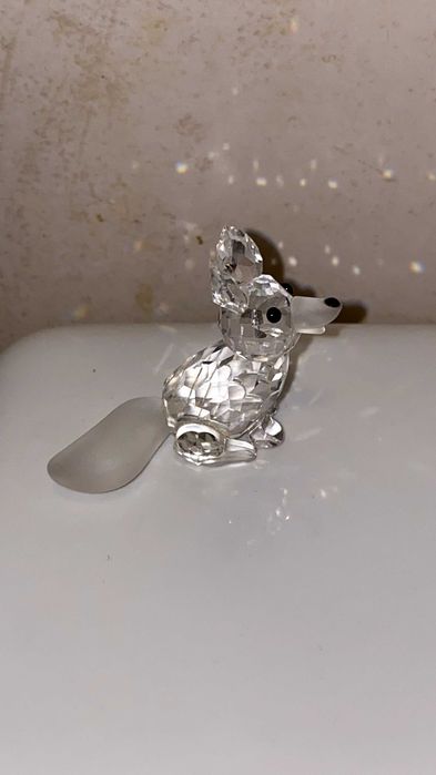 Estatueta em cristal de Raposa Swarovski