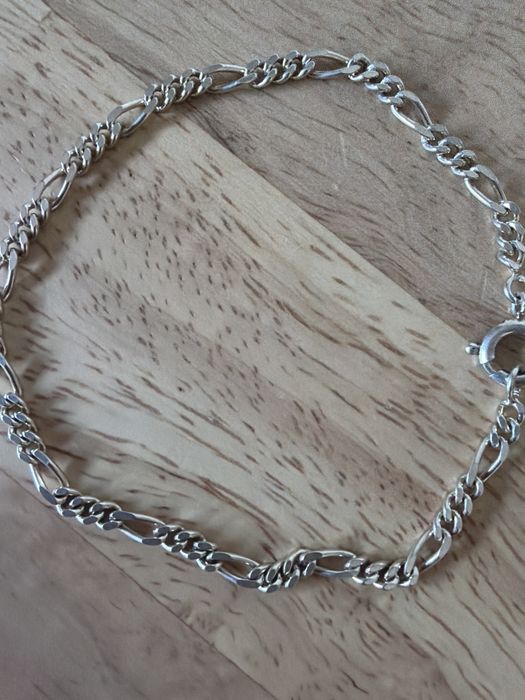 Pulseira de prata malha cartier