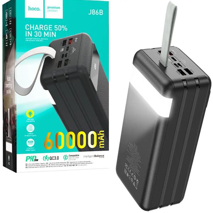 Power bank HOCO J86B "Electric" 22.5W 60000 mA павербанк є нурут
