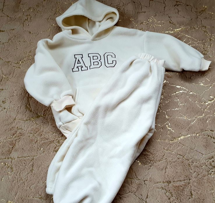 Стильний/флісовий костюм УНІСЕКС,розмір116/ОВЕРСАЙЗ худі і штани джоге