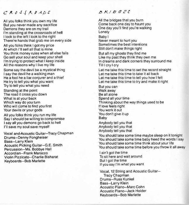 Tracy Chapman - - - - - Crossroads - - - - - CD