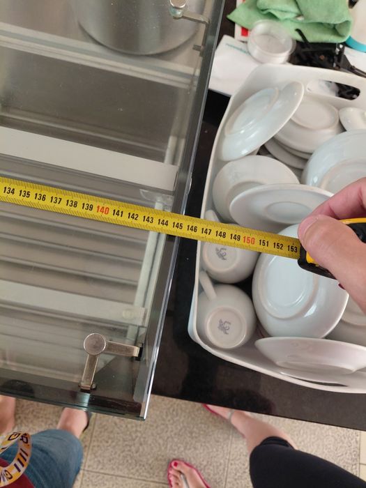 Balcão em inox com vitrine seca Indutel