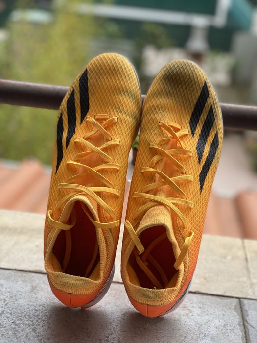 Chuteira Adidas X Speedportal 22.3 TF Society Laranja número 45,5