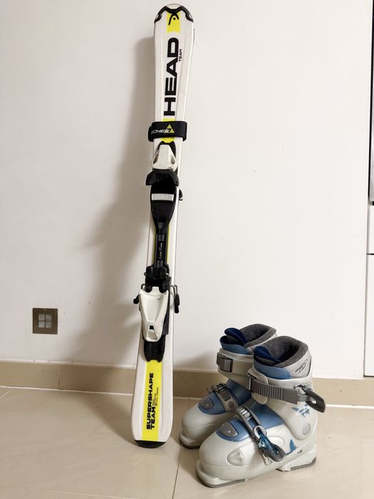 Narty head Supershape 107cm - dzieciece + buty