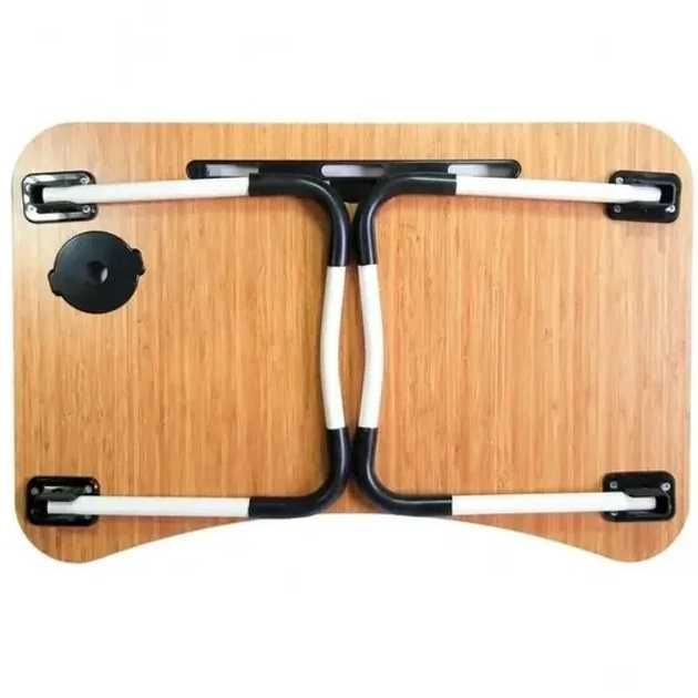 Портативный складной столик для ноутбука, планшета с подстаканником