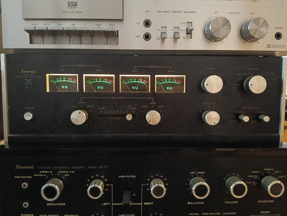 Amplificadores K7 Reverb Sansui e Technics