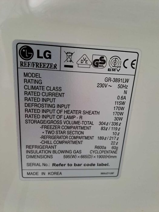 frigorífico combinado LG