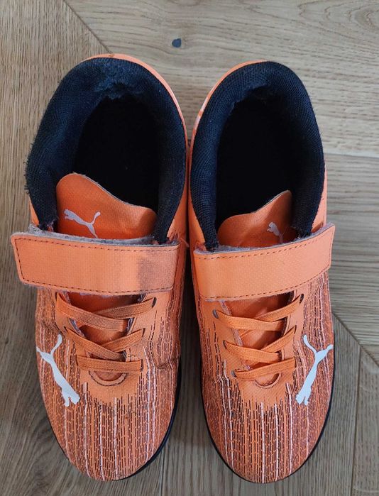 Puma ultra, buty, adidasy do gry w piłkę nożną, pomarańczowe, r.34,5