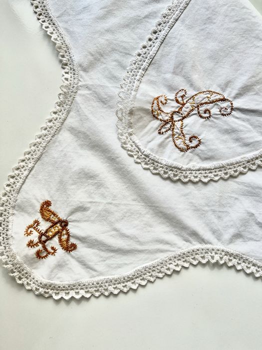 Pano para cesto do pão com bordado das Caldas