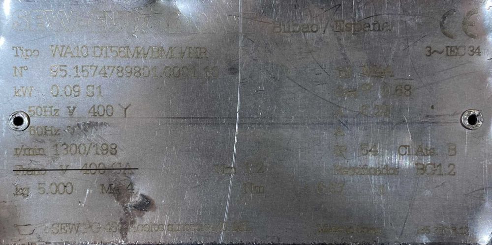 motoreduktor / przekładnia 0,09kW 198obr. 3fazowy SEW