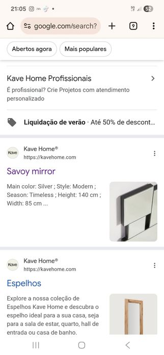 Espelho Savoy 140cm por 85cm