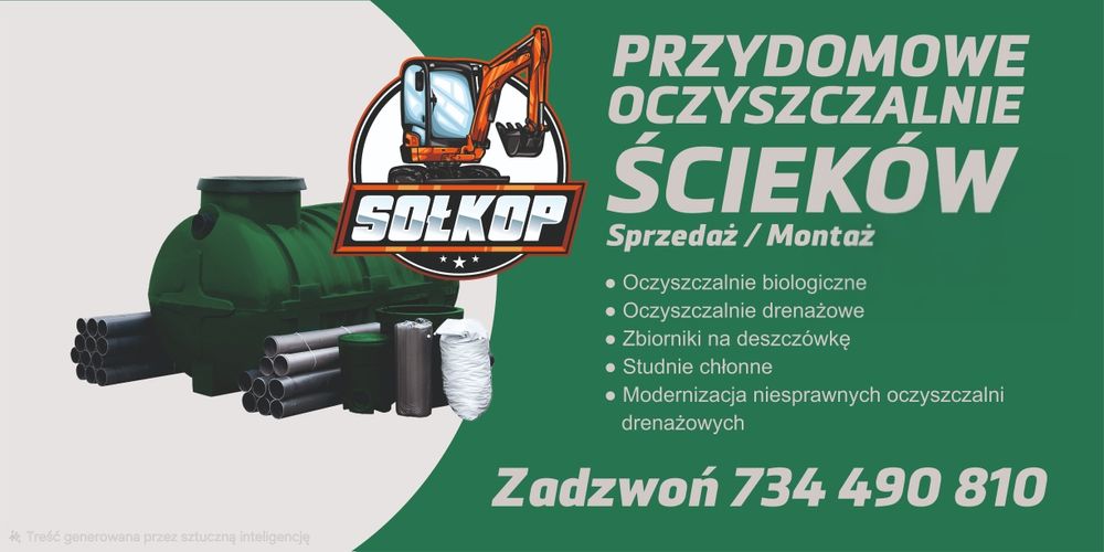 Przydomowa oczyszczania, minikoparka,