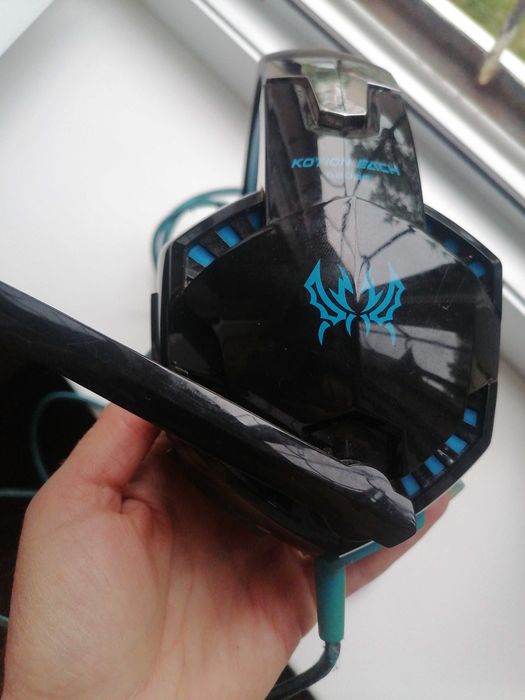 Игровые наушники Kotion Each G2000 с микрофоном и подсветкой Blue