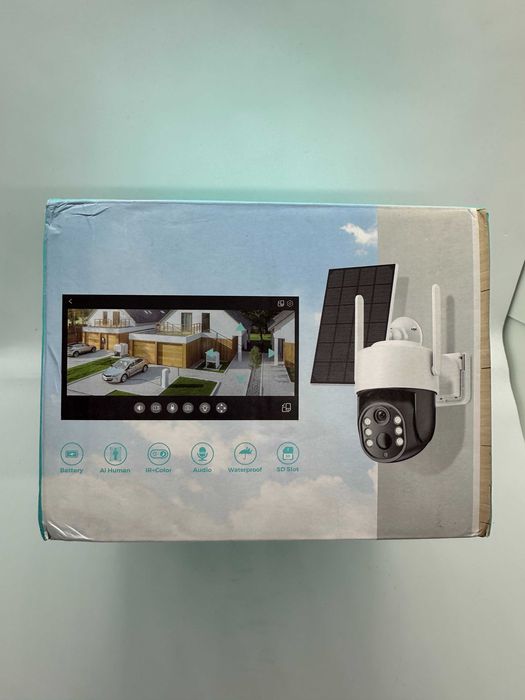 ### Câmara de Vigilância 360º com Painel Solar e Bateria ###