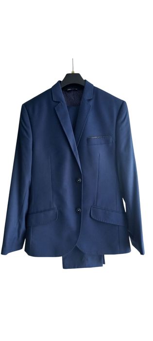 Garnitur niebieski / granat 170/78 plus mucha