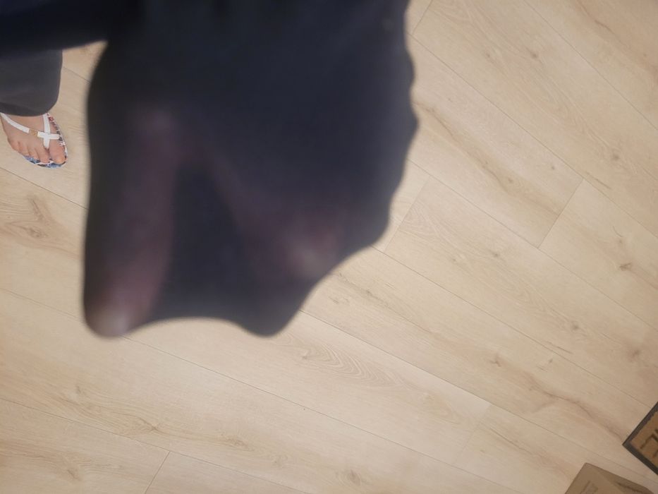 Legginsy rajstopowe czarne r. 1/2 bez ściągacza grub. 30