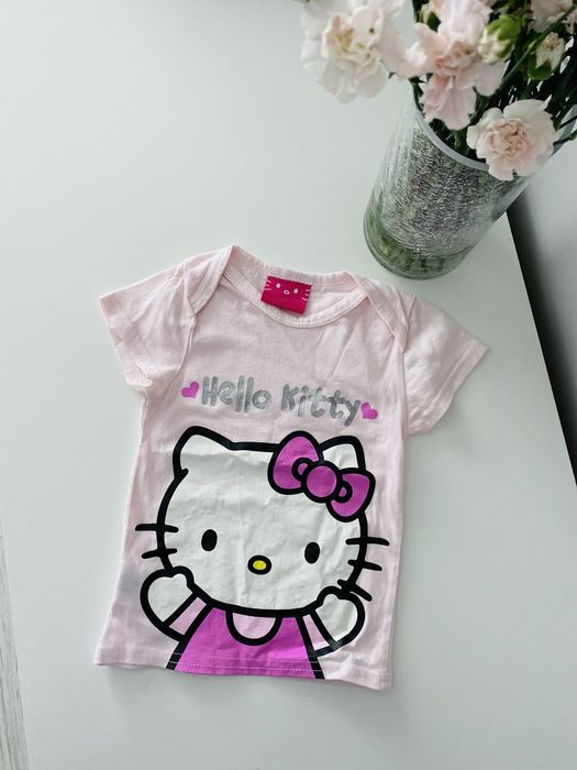 Różowa koszulka hello kitty tshirt bluzka nadruk