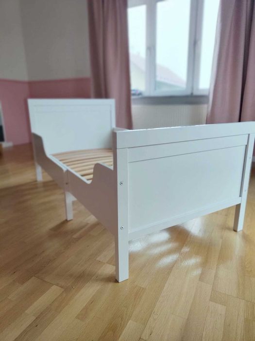 Łóżko Materac IKEA SUNDVIK Lite drewno Regulowana Długość 80x200