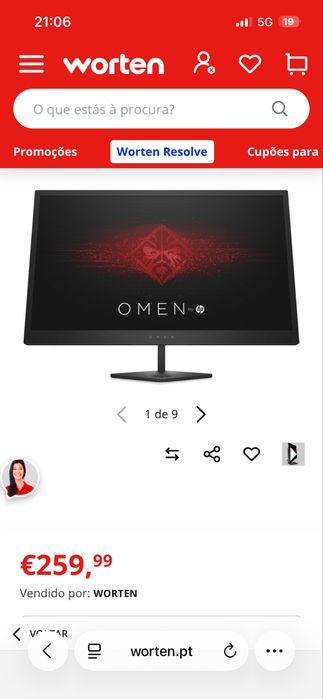 Omen HP 25 144hz Freesync 1MS