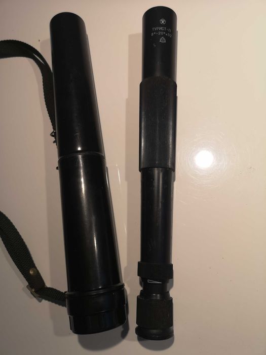 Stara rosyjska luneta TURIST - P 8x20x32 dla kolekcjonera