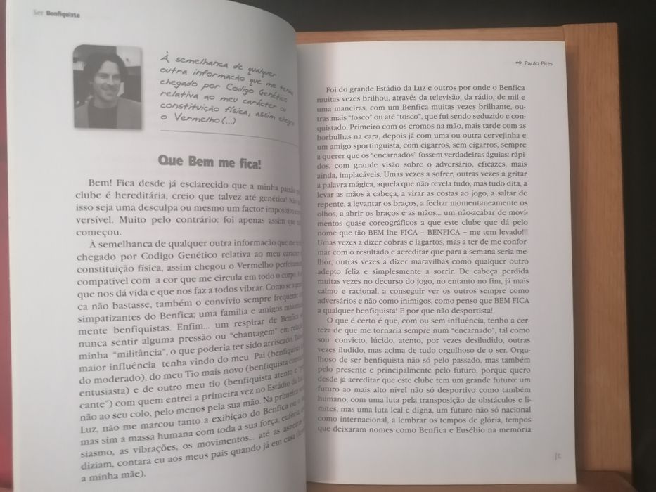 Livro Ser Benfiquista, memória 100 anos, dediicado Mikios Fehér
Livro