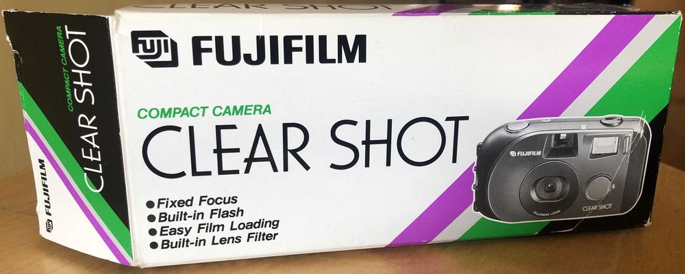 Máquina fotográfica compacta Fuji film clear shot, de rolo