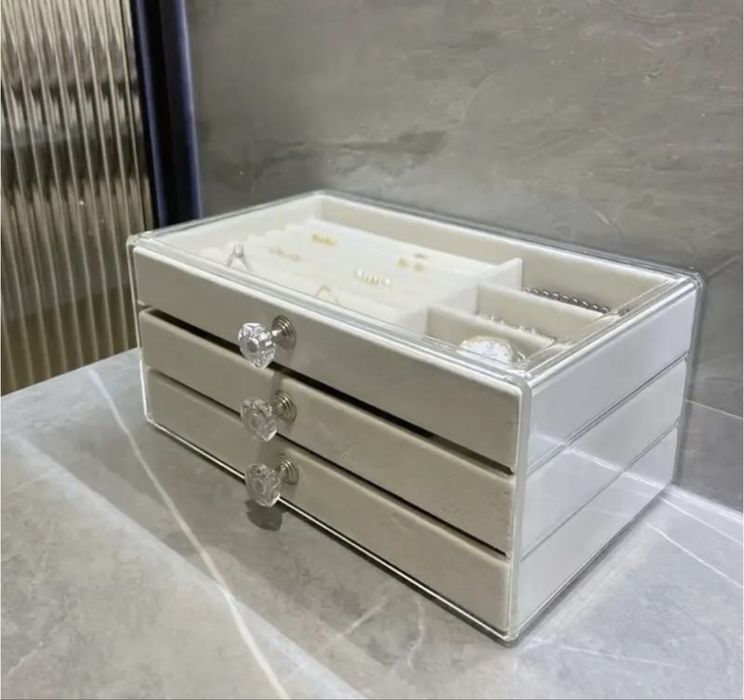 трирівневий акриловий органайзер шкатулка для прикрас