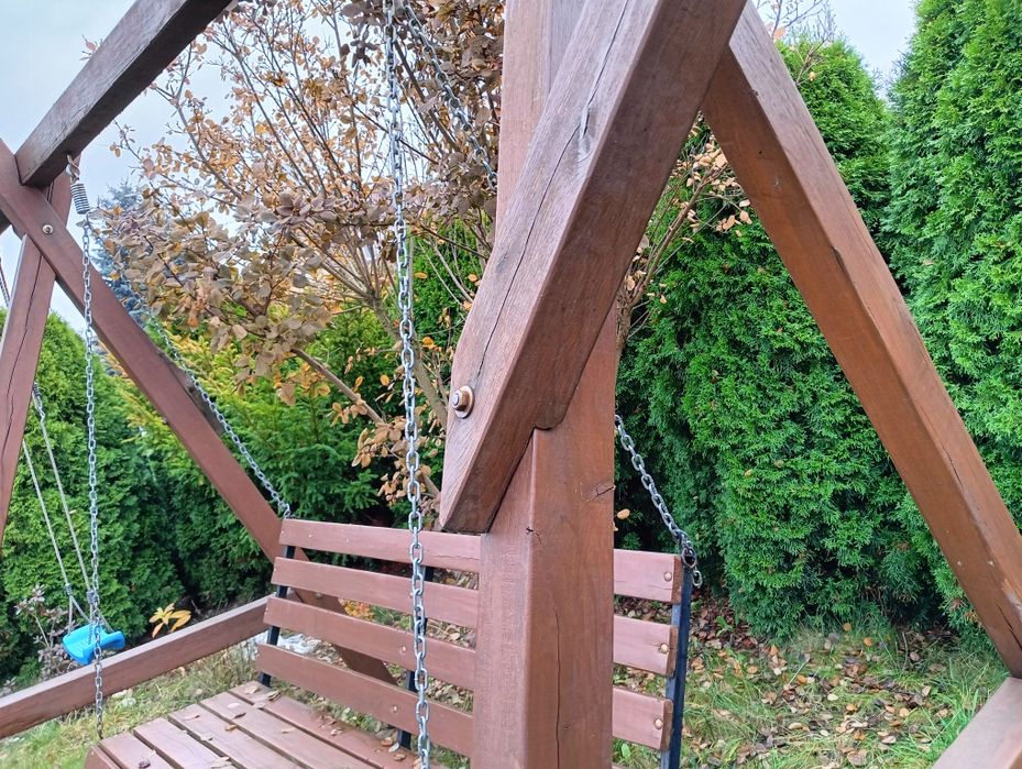 Huśtawka drewniana dębowa robiona na zlecenie