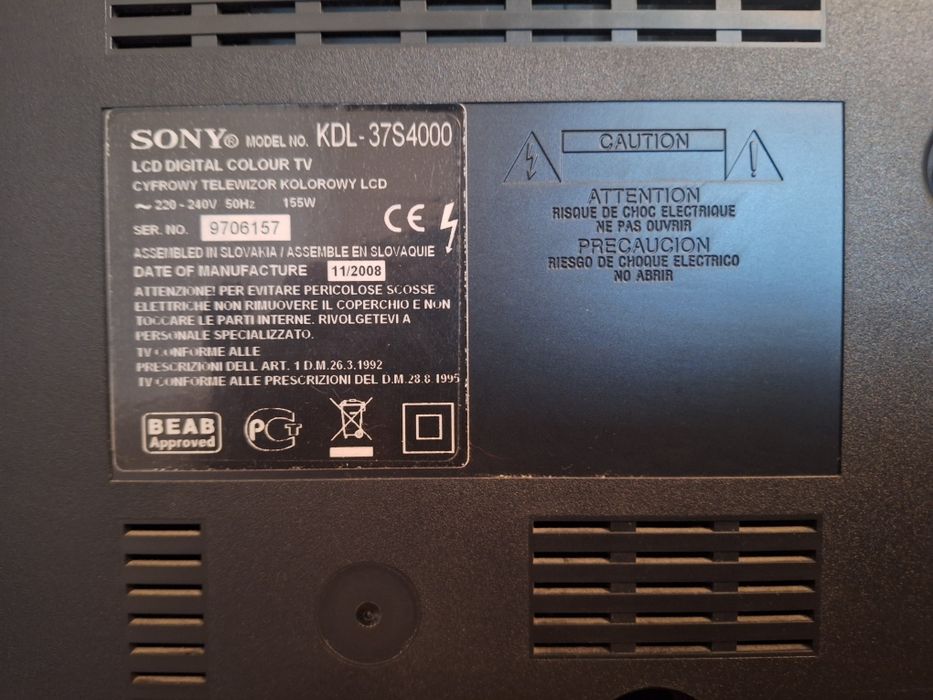 Telewizor Sony Bravia 37" KDL-37S4000