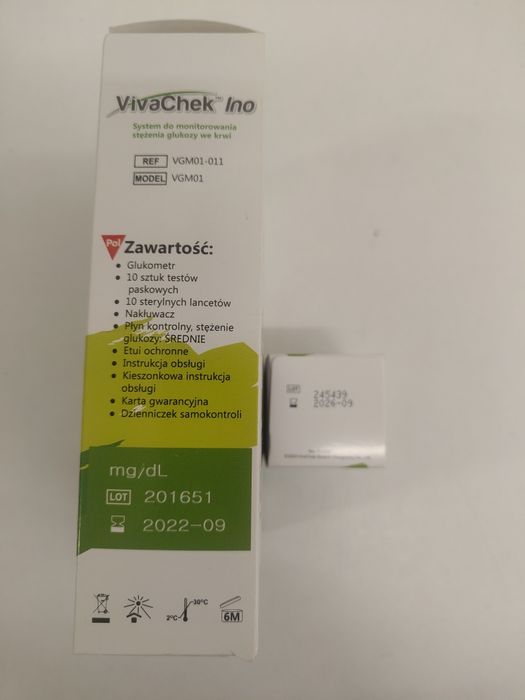 Glukometr vivachek ino paski nakłuwacz