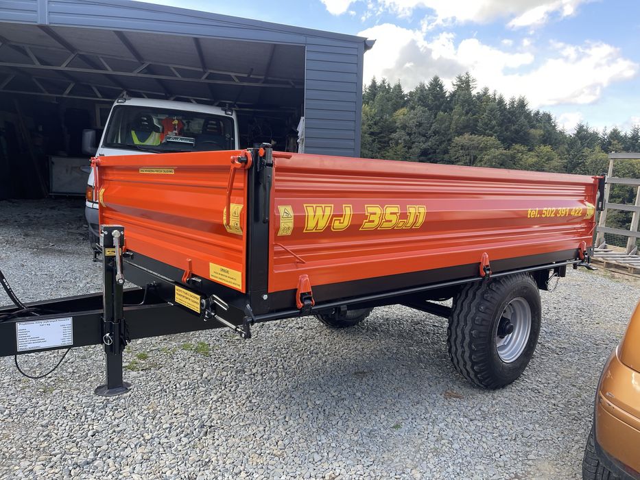 Przyczepa jednoosiowa wywrotka kiper 3 strony transport gratis