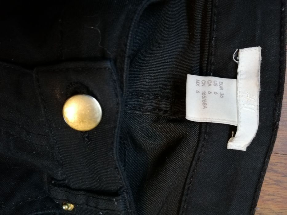 Spodnie Jeans H&M czarne 36 S