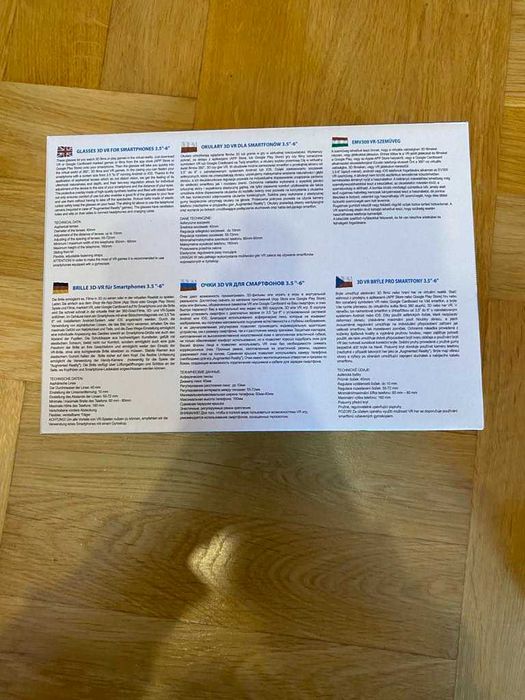 Okulary VR 3D 360 do telefonów smartfonów