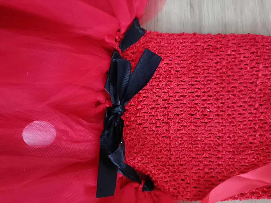 Nowa Sukienka Myszka Minnie / strój kostium + opaska rozm 98/104